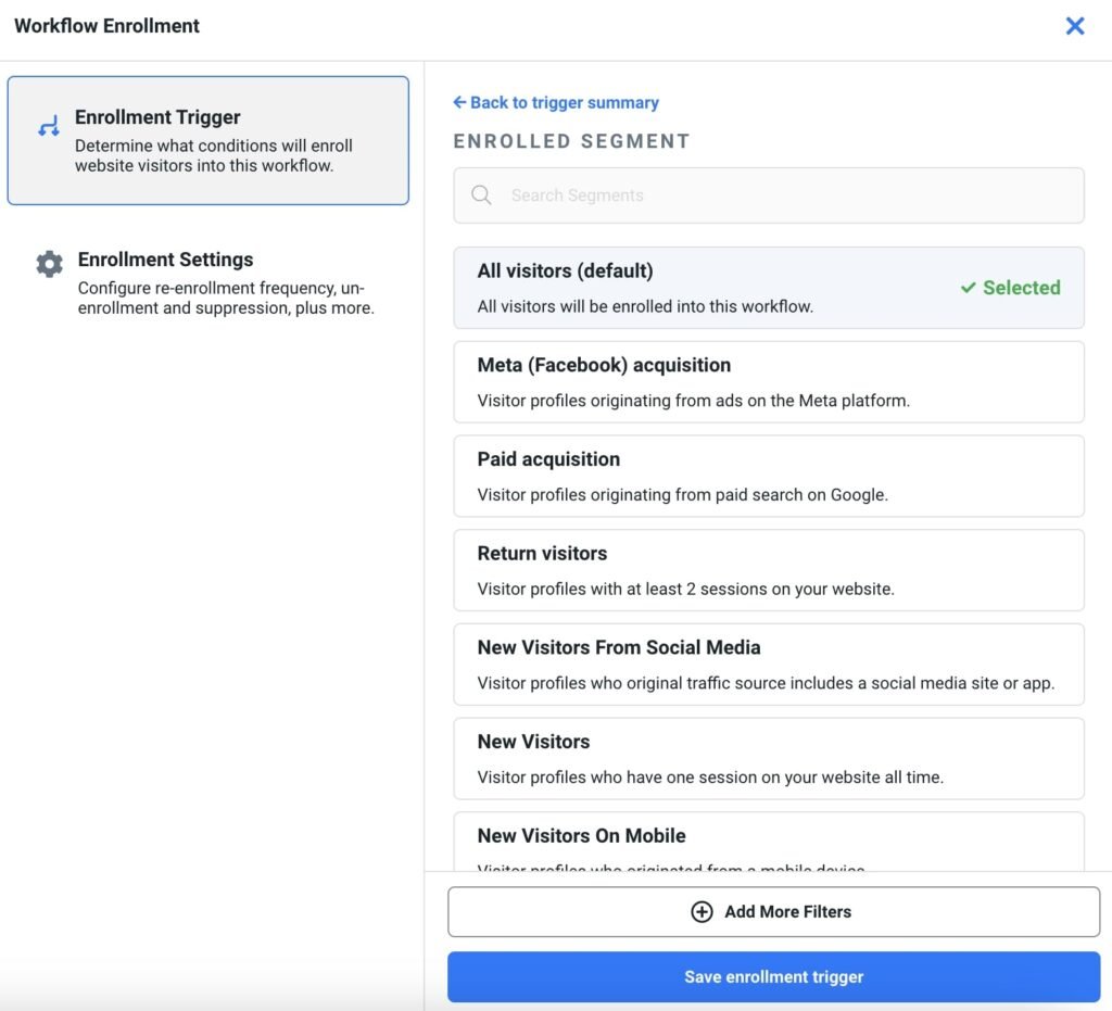 Die verschiedenen Trigger von Justuno Popups